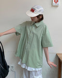 [unisex] Totelli Cotton Over Short Sleeve Shirt