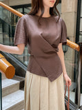 Illien Round Cross Wrap Blouse