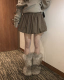 Lian Pumpkin Balloon Short Skirt