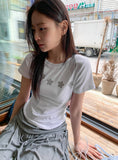 Dalton Flower Printing Modal Short Sleeve Tee
