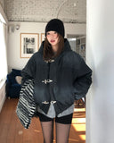 Cassis Toggle Washed Hooded Padding