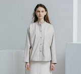 Lambskin Minimal Shirt Jacket