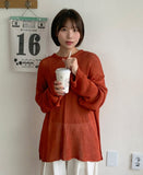 [unisex] Simty Linen Punching Over Knit