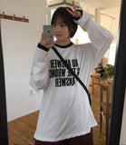 [unisex] Lima Lettering Over Long Sleeve Tee