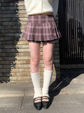 Regen Check Mini Skirt Pants