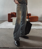 Summer Cool Oil Washed Flare Denim Pants