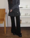 Bein Striped Short Skirt