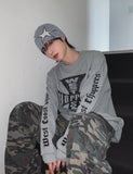 Coast Waffle Cross Lettering Long Sleeve