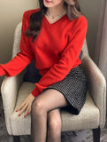 Yonid V-neck plain knit