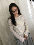 Hideni Flower Patchwork Punching T-shirt