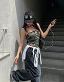 DT Military Pocket Crop Top (with cup)