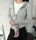 Square pocket zip-up