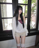 Karom Deep V-Neck Long Sleeve Knit
