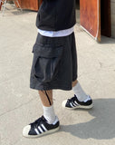 DISCERNMENT's Balloon Cargo Denim Shorts