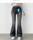 Pelvic Pad Slim Span Bootcut Denim Pants