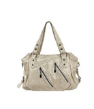 Cardi Stud Double Zipper Shoulder Bag