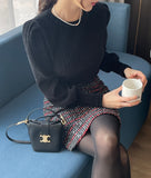 Chandley Velvet Ribbed Puff T-shirt