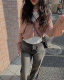 Blossom V-Neck Summer Knit Crop Cardigan