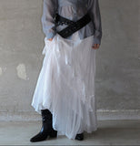 Resin Bohemian Unbalanced Tiered Skirt