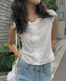 Leggen Frill Off-Shoulder Blouse