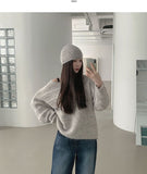 Punching Loose Fit Knit Beanie Point Set