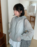 [unisex] Nedoko Summer Nylon String Wind Hood Jumper
