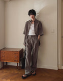 Morris Linen Belted Wide Slacks