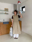 Newkitter Stripe Layered Sleeveless Long One Piece
