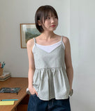 Metb Layered Check Sleeveless Blouse