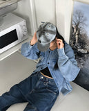 STONE WASHING OVER CARDIGAN