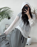 Ethel See-Through Knit Hoodie