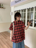 [unisex] Ruwon Pocket Check Over Shirt