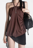 String Mocha Mousse One Piece