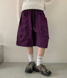 Mimyu check banding nylon Bermuda pants
