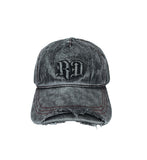 Stone washed damage ball cap