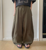 Ponbe Curved Cut Balloon Wide Pants