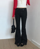 Clun Stripe Span Bootcut Denim Pants