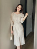 Eini simple H line slit one piece (belt set)