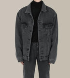 Oversize denim jacket Gray