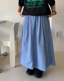 Shoniku banding pin tuck long skirt