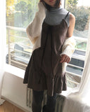 Kum Velvet Ribbon Frill Mini One Piece