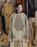 Paneled Mixed Knit Sweater