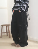[Brushed Lining] Duco Vintage Cargo Wide Denim Pants
