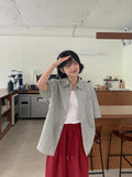 [unisex] Beamgero check over short-sleeved shirt