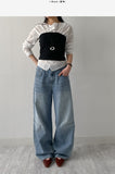 Shirred Ribbed Layered Tube Top