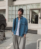 Mar Crop Cutting Denim Shirt