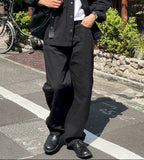 USA Cotton Curved Wide Pants