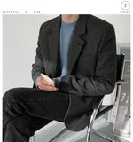 Check wool jacket