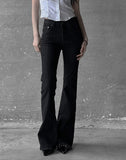 Striped bootcut pants