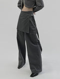 Pick D-Ring Wrap Skirt Pants